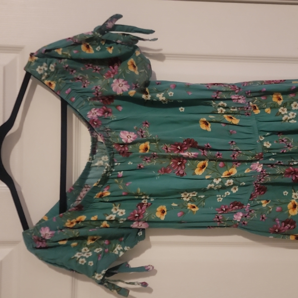 Green Floral Pantsuit